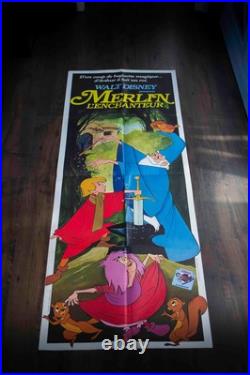 THE SWORD IN THE STONE? Large French Door Vintage Movie Poster Original R1984