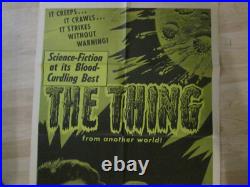 THE THING 1957 Howard Hawks 1 Sheet Movie Poster Vintage Original Sci-Fi MONSTER