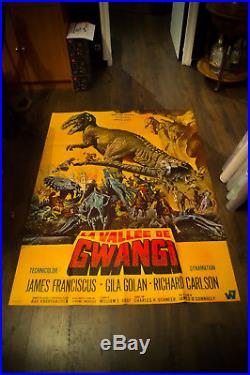 THE VALLEY OF GWANGI 4x6 ft Vintage French Grande Movie Poster Original 1969