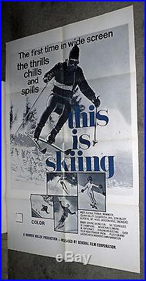 THIS IS SKIING orig 1972 one sheet movie poster DOWNHILL SKIING/WARREN MILLER