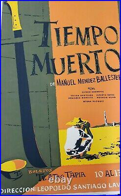 TIEMPO MUERTO by TUFINO / PUERTO RICO ART VINTAGE DIVEDCO SILKSCREEN POSTER