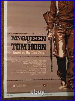 TOM HORN STEVE McQUEEN Original 1980 movie poster 27x41 VG Vintage