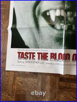 Taste The Blood Of Dracula Vintage Movie Poster 1970 Hammer Horror 70/258 OG