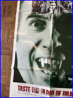 Taste The Blood Of Dracula Vintage Movie Poster 1970 Hammer Horror 70/258 OG