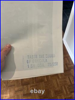 Taste The Blood Of Dracula Vintage Movie Poster 1970 Hammer Horror 70/258 OG