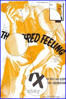 That Tired Feeling 1944 WWII Public Health Poster Wall Art Nydorf Print