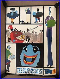 The Beatles Blue Machines Original Vintage Poster All You Need Is Love Movie 68