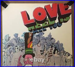 The Beatles Original Vintage Poster All You Need Is Love Movie 1968 Movie Music