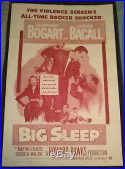 The Big Sleep 1954R Vintage 1-Sheet Poster 27 x 41 Humphrey Bogart Lauren Bacall