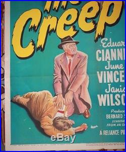 The Creeper 1948 1SH Movie Poster vintage original HORROR ART FELINE SEXY GIRL