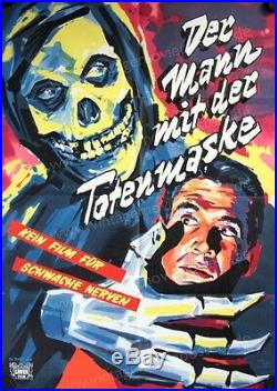 The Crimson Ghost rare Vintage German Movie Poster Serial Mann mit der Totenmask