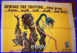 The Day of the Triffids Original One Sheet Vintage Movie Poster 1962 Sci-Fi
