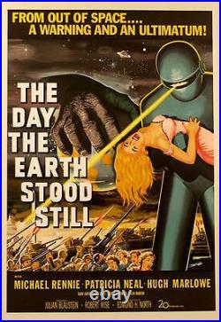 The Day the Earth Stood Still Vintage Movie Poster Lithograph Michael Rennie S2