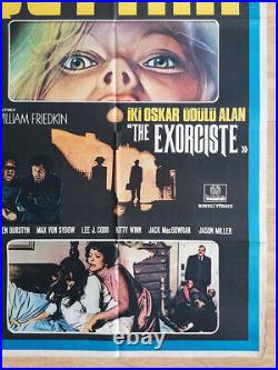 The Exorcist Original Vintage Movie Cinema Turkish Poster from 1973 Very Rare