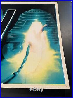The Fly Goldblum Original Vintage 80's 21x44 Cardboard Movie Poster Rare