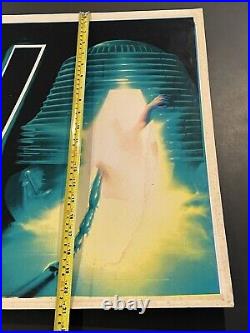 The Fly Goldblum Original Vintage 80's 21x44 Cardboard Movie Poster Rare