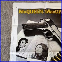 The Getaway Original 1972 Movie Poster 41x27 Vintage Steve McQueen Ali McGraw