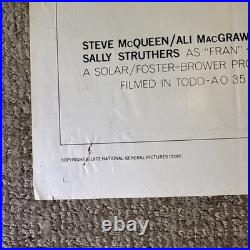 The Getaway Original 1972 Movie Poster 41x27 Vintage Steve McQueen Ali McGraw