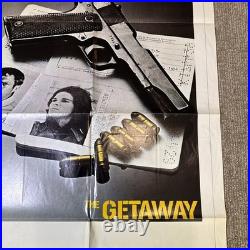 The Getaway Original 1972 Movie Poster 41x27 Vintage Steve McQueen Ali McGraw