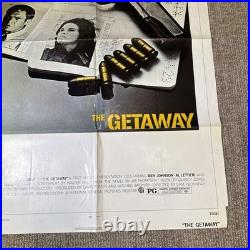 The Getaway Original 1972 Movie Poster 41x27 Vintage Steve McQueen Ali McGraw