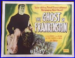 The Ghost Of Frankenstein Vintage R48 Half Sheet Poster Lon Chaney Jr Horror
