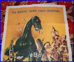 The Giant Behemoth Original One Sheet Vintage Movie Poster 1959 Sci-Fi horror