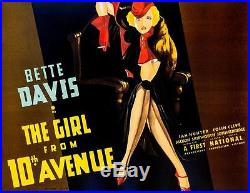 The Girl From 10th Avenue Bette Davis Vintage Movie Poster Lithograph S2 Art