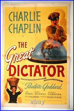 The Great Dictator Charles Chaplin 1940 Vintage 1sh USA Movie Poster