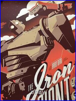 The Iron Giant 2014 Movie Poster 53/305 Mondo Con Art car Tom Whalen Disney vtg