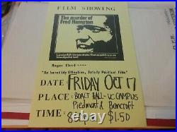 The Murder Of Fred Hampton Bbp Film Poster 1971 Uc Berk Nmint Rare Clean Vtg Htf