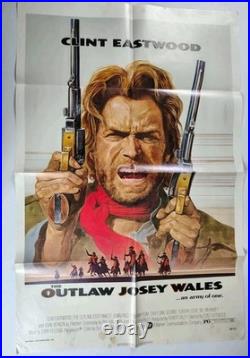 The Outlaw Josey Wales Clint Eastwood 1976 Original Vintage 27x41 Movie Poster
