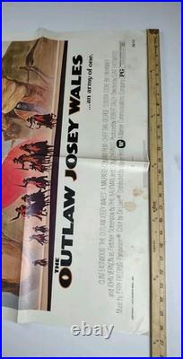 The Outlaw Josey Wales Clint Eastwood 1976 Original Vintage 27x41 Movie Poster