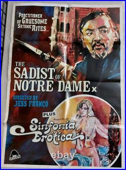 The Sadist of Notre Dame Original Vintage Movie Poster 27 x 38.5 Inches