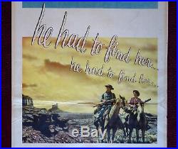 The Searchers Original Movie Poster Insert 1956 John Wayne Western Vintage