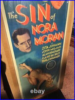 The Sin Of Nora Moran 1933 Insert 14x36 Vintage Original Classic Movie Poster