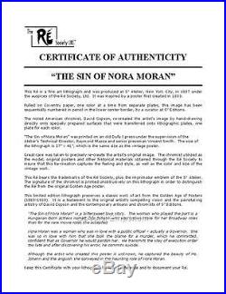 The Sin of Nora Moran Vintage Movie Poster Lithograph Hand Pulled S2 Art Ltd Ed
