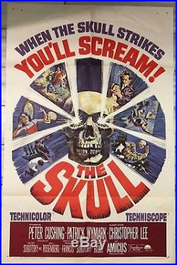 The Skull Vintage Original 1 sheet Movie Poster 1965 horror fiction Peter Cushig