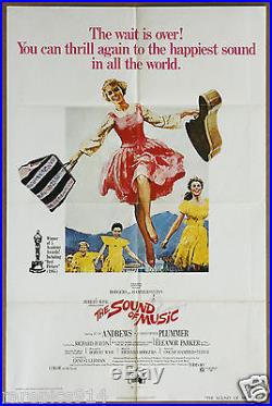 The Sound Of Music Julie Andrews VIntage Original R73 One Sheet Movie Poster