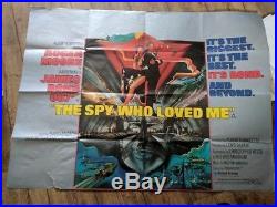 The Spy Who Loved Me James Bond vintage original movie poster UK quad