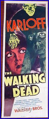 The Walking Dead Vintage R42 Insert Poster Boris Karloff Zombie Thriller