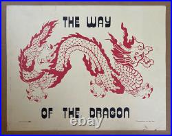 The Way Of The Dragon Original Vintage Bruce Lee Movie Poster 1973 Sai M. Chiang