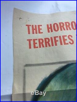 The Werewolf 1956 Original Movie Poster 41x27 Vintage Horror Megowan Ritch