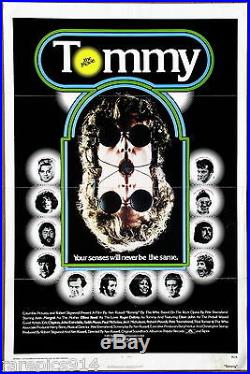 The Who TOMMY Vintage Original rare Tri Folded Movie Poster 1975