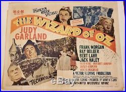 The Wizard of Oz 1/2SH 1939 R-1949 MGM rolled vintage movie poster 22x28 RARE