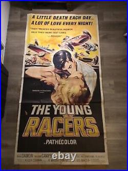 The Young Racers Vintage Movie Poster 63-895 3 Sht. Authentic