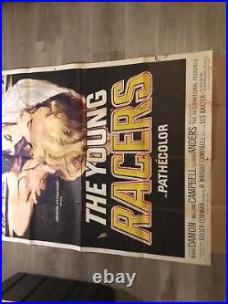 The Young Racers Vintage Movie Poster 63-895 3 Sht. Authentic