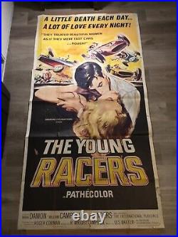 The Young Racers Vintage Movie Poster 63-895 3 Sht. Authentic