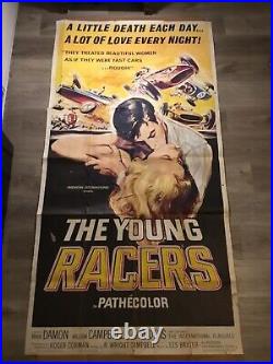 The Young Racers Vintage Movie Poster 63-895 3 Sht. Authentic