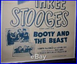 Three 3 Stooges Vintage Movie Poster Booty And The Beast 1953