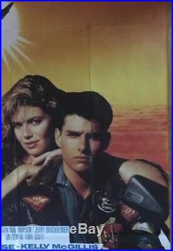 Top Gun Original Vintage Poster Movie Theater Promo Pin-up Ad Huge 1980s Classic